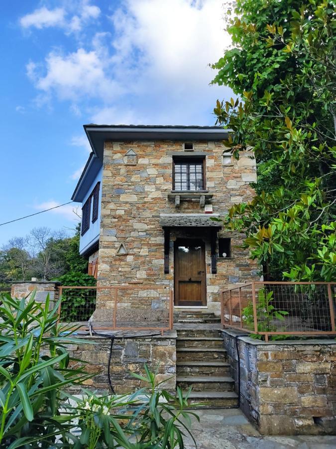 Cozy Blue Stone House With A Great Sea View. Βίλα Τσαγκαράδα Εξωτερικό φωτογραφία