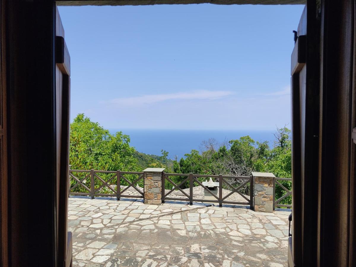 Cozy Blue Stone House With A Great Sea View. Βίλα Τσαγκαράδα Εξωτερικό φωτογραφία