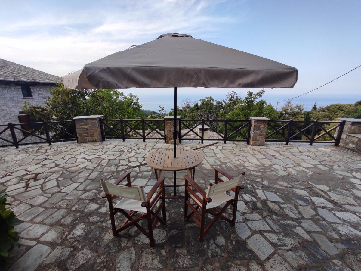 Cozy Blue Stone House With A Great Sea View. Βίλα Τσαγκαράδα Εξωτερικό φωτογραφία
